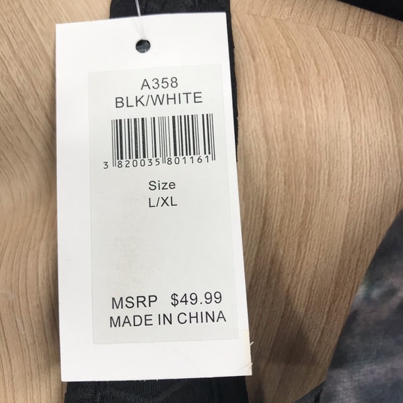 🆕Jogger Legging & Jacket Set w/Pockets Lounger Black & White Tie Dye - Picture 8 of 16